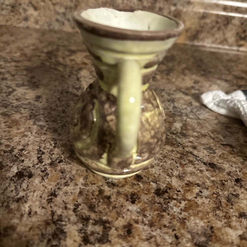 Vintage Bitossi Italy MCM Ceramic Pitcher, Brownish-Yellow Sgraffito ITALY 3.75" - Picture 6 of 6